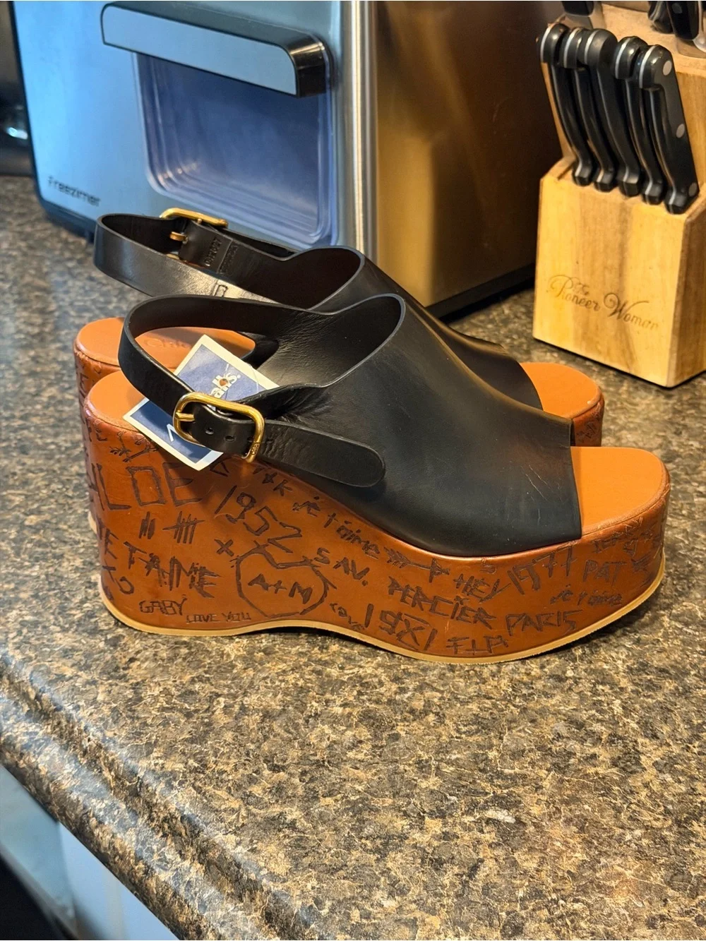 NWT CHLOE Maxime Platform Slingback Sandal Size 10